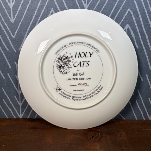 Bill Bell Holy Cats Collectors Plate 24k Rim Certificate of Authenticity and Box - Picture 7 of 8